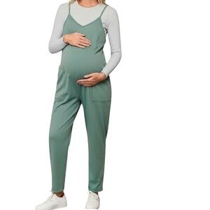 Bumpbabe Maternity Jumpsuit NWT Size XL Green Adjustable Straps